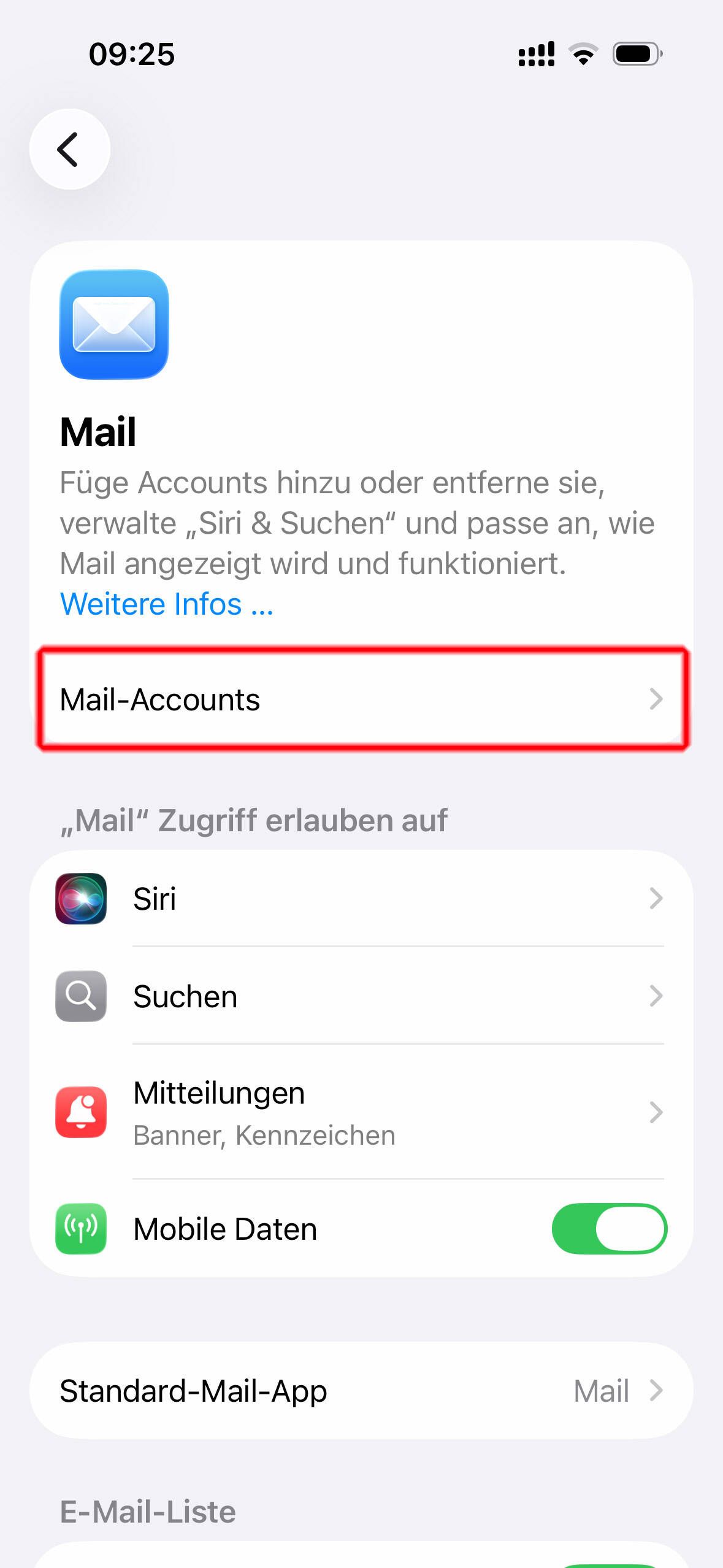 Mail Accounts Apple Iphone/Ipad